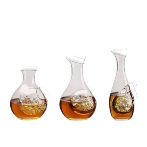 Bouteille à vin en verre grande capacité avec poignée, large ouverture, anti-goutte, bouteille aérateuse pour vin rouge et blanc - Product Image 3