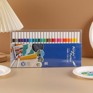 Nouveaux marqueurs de peinture acrylique à pointe moyenne à base d'eau DIY 12/24 couleurs - Product Image 6
