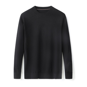 Áo len nam dệt kim 16GG cổ tròn, nhiều màu tùy chọn, bán trực tiếp từ nhà máy, 100% len Merino-2/48S, tay dài - Product Image 3