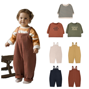 2025 Otoño Invierno Casual Pantalón recto estilo bebé niños y niñas monos de terciopelo fino de una pieza chaleco para gatear para salidas - Product Image 6