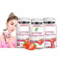 Gummies Éclat de Peau au Glutathion et Collagène, Saveur Fraise, 60 Unités, pour Femmes, Soutien à l'Éclat de la Beauté, Marque Privée