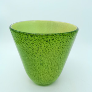 Vase en verre de Murano vert <span class=keywords><strong>Antigone</strong></span>, design moderne fait main, œuvre d'art artistique en verre soufflé et cristal - Product Image 5