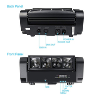 Big Dipper LED Mini Spider 8x3w RGBW Voll farbiges profession elles Bühnen licht Disco DJ Moving Head Light