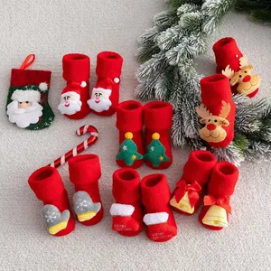 hot sale best price factory price baby Christmas socks thick best quality anti-slip socks cotton socks