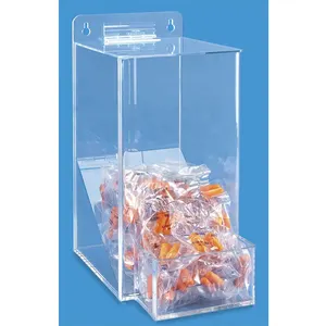 Treo Tường Rõ Ràng Acrylic Nút Tai Dispenser Lucite Nút Tai Hộp Lưu Trữ Tai Cắm Tai Dispenser Rõ Ràng Acrylic Earplug Chủ