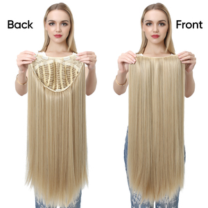 Perruques synthétiques résistantes à la chaleur de 28 pouces en gros, demi-perruque et extensions en U pour femmes, type à clipser - Product Image 3