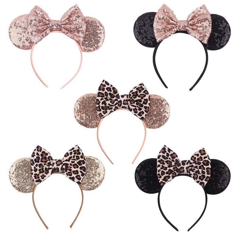 Fascia Per Capelli Con Orecchie Di Topo Paillettes, Ispirata Alle Principesse, Per Halloween, Feste A Tema E Cosplay, Adulti E Ragazze - 2