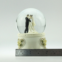 Ornement de bureau romantique pour mariage, globe à neige pas cher avec couple dansant, pour cadeau de mariage