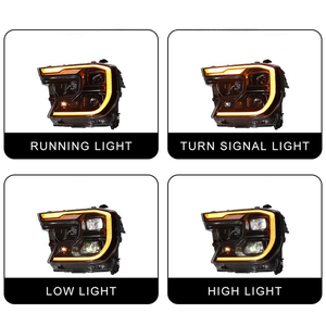 Phares LED fumés noirs pour Ford Ranger T9 <span class=keywords><strong>2023</strong></span>+ style Raptor avec feux de jour (DRL) séquentiels, projecteurs, Plug and Play - Product Image 2
