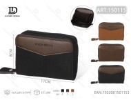 Jd Men's Accordion <b>Card</b> <b>Holder</b> 7 Inch Pu Leather Zipper Closure For <b>Cards</b> - Product Image 1