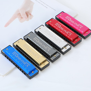 Wholesale many Colors 10 Holes 10 tones Metal Harmonica, Durable Diatonic Blues Mouth Organ Folk <b>Musical</b> <b>Instrument</b> - Product Image 3