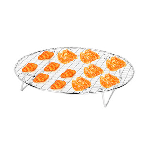 Round Cooling Rack With Feet Foldable Stainless Steel Baking Frame For Cake Draining Rack L Size - Product Image 3
