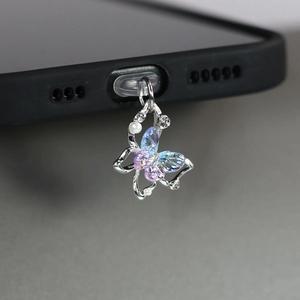 Dễ thương điện thoại di động sạc cổng bụi che quyến rũ điện thoại bụi cắm Bướm điện thoại sạc cổng bụi che quyến rũ - Product Image 1