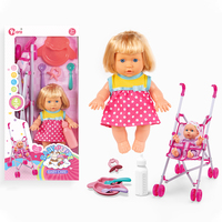 Poupées fille habillage en silicone pour bébé 9 pouces 4 sons personnalisées Poupée Poussette Accessoires Faire semblant de jouer Jouets pour enfants filles