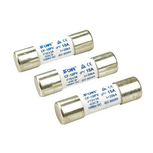 10 X38 1-32A 1000V <span class=keywords><strong>DC</strong></span> <span class=keywords><strong>Solar</strong></span> <span class=keywords><strong>PV</strong></span> Hoch brechende Keramik Kupfer GPV Sicherung und Halter TUVCE & RoHS zertifiziert - Product Image 3