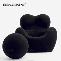 Fauteuil sculptural série italienne Forme unique Mousse moulée Couleur audacieuse Tissu personnalisé Cuir Loisirs Salon Canapés