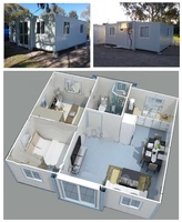 Villa préfabriquée de luxe prête à l'emploi de 20 pieds ou 40 pieds, maison mobile extensible en conteneur à vendre