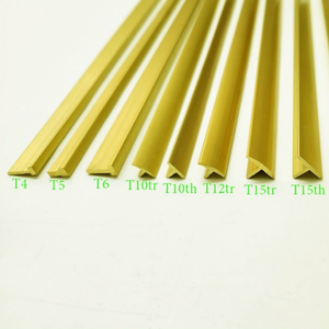 Embellecedor de azulejo en forma de T L cuadrado de estilo moderno Perfiles de metal de cobre cepillado de alto brillo Acabado en oro Material de latón de cubierta OEM personalizado - Product Image 3