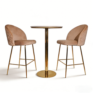 Chaises de bar blanches de style nordique pour îlot de cuisine, hauteur assise 65 cm, idéales pour restaurants et bars. - Product Image 4