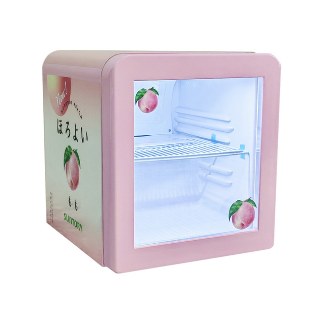 Meisda SC52A 52L Compressor Counter Top Glass Door Retro Beverage Cooler Mini Bar Refrigerator with Direct Cooling