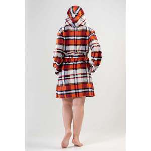 Bata corta con capucha de forro polar para mujer, talla XXL, con bolsillos, sudaderas cómodas - Product Image 3