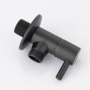 Valvola di Controllo Angolare in Ottone Cromato Nero per Scaldabagno, Ingresso WC, Bidet, Accessorio per Doccia - Product Image 2