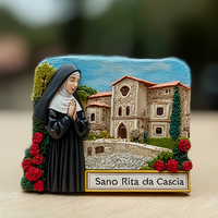 Aimants de réfrigérateur en résine 3D thème Santa Rita 2026, nouveau modèle, design personnalisé, style lettre, décoration artistique pour la maison, cadeau de bureau
