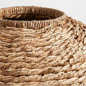 Jarrón Grande Rústico de Jacinto de Agua Natural Tejido a Mano para Decoración del Hogar y Hoteles - Jarrón Alto Boho para Flores - Product Image 2