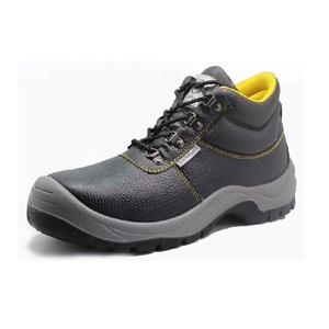 Construction en ciment Chaussures de sécurité certifiées légères les moins chères pour le chantier confortables noires pour hommes Vente en gros - Product Image 1