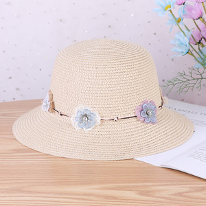 <span class=keywords><strong>2022</strong></span> nouveau Simple femme grande fleur parasol chapeau de paille respirant été mince chapeau de soleil pour la pêche en plein air voyage usage décontracté - Product Image 5