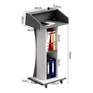 <span class=keywords><strong>Atril</strong></span> Moderno Minimalista <span class=keywords><strong>de</strong></span> MDF Marrón, Diseño Ecológico y Duradero <span class=keywords><strong>para</strong></span> Aulas Escolares y Mesas <span class=keywords><strong>de</strong></span> Oratoria - Product Image 4