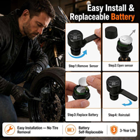 Système de surveillance de la pression des pneus (TPMS) pour moto, batterie longue durée, application Bluetooth, capteur mini léger pour moto