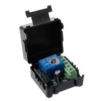 Mini récepteur DC 12V 1CH Module de relais récepteur universel Ouverture de porte de garage sans fil 433 MHz RF Interrupteurs de télécommande