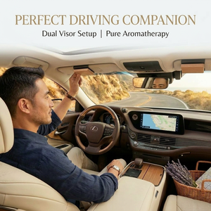 Diffuseur d'aromathérapie magnétique en bois écologique pour voiture avec <span class=keywords><strong>clip</strong></span> de fixation sur pare-soleil et trois blocs de recharge parfumés longue durée pour camion - Product Image 2
