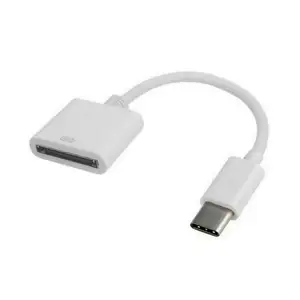 12CM30ピンメス-USB3.1Type-C USB-C同期データ充電アダプターケーブル (Apple用)