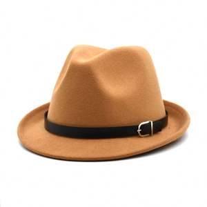 Sombrero Fedora Clásico de Fieltro Estilo Homburg para Hombre y Mujer, Elegante para Invierno y Otoño - Product Image 2