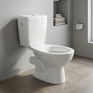 Inodoro de Cerámica Moderno Italiano de Dos Piezas, Montado en el Suelo, con Doble Descarga y Sifón en S para Baño - Product Image 4