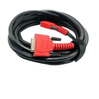 Conector OBD2 personalizado de fábrica, doble rojo, rosca externa de 15 Pines, arnés de Cable de diagnóstico de coche Universal de PVC, máquinas para automóviles