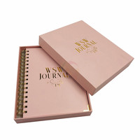 Journal de gratitude A4 A5 personnalisé avec boîte de voyage avec impression de planificateur en spirale de carnet de notes à couverture rigide avec impression personnalisée