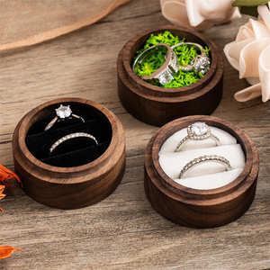 Tùy Chỉnh Chuyên Nghiệp Tên Vòng Tre De Boxe Chủ Tổ Chức Vòng Gỗ Hộp Đồ Trang Sức Với Rõ Ràng Top Nắp Cho Nhẫn - Product Image 4