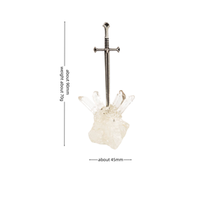 Nuovo prodotto naturale Semi-preziosa pietra artigianato spada <span class=keywords><strong>in</strong></span> pietra decorazione quarzo chiaro per la meditazione - Product Image 4