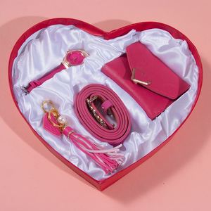 IStapromo Gifts Women's Gift Box Red Luxury Watch <b>Perfume</b> Brooch Lipstick Belt Gift Set for Valentine's Day - Product Image 3