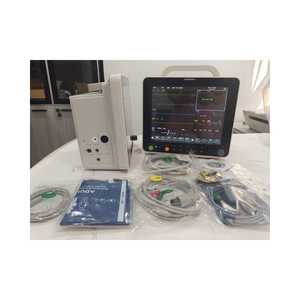 Moniteur patient ECG portable 12 canaux, système de surveillance médicale multiparamétrique, homologué CE, avec chariot en option WPM-12E - Product Image 6