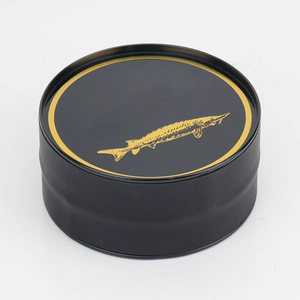 Lata de Caviar Personalizada con Impresión de Lujo, Redonda, de 5G, 10G, 20G, 30G, 50G, 100G, 250G, Caja de Lata Dorada para Caviar - Product Image 6