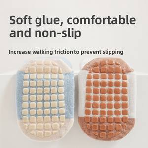 Nouvelles chaussettes de sol pour bébé, antidérapantes, à semelle pleine, fines, à découpe ample, motif dessin animé, pour l'éveil et la marche des tout-petits - Product Image 4