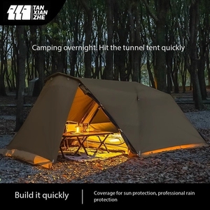 Tente tunnel TANXIANZHE 2025 Nouvelle tente de camping en plein air Anti-tempête Une chambre à coucher Deux salons Tente <span class=keywords><strong>tout</strong></span> compris - Product Image 3