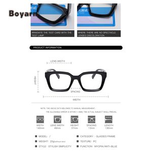 Boyarn Offre Spéciale unisexe Chine gros Logo personnalisé <span class=keywords><strong>Anti</strong></span>-buée lumière bleue bloquant lunettes montures de lunettes carrées - Product Image 5