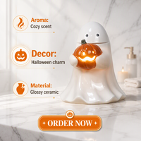 Réchauffeur de cire fondue sur le thème d'Halloween avec lampe bougie domestique Brûleur avec garantie d'un an pour les diffuseurs d'arômes d'atmosphère festive