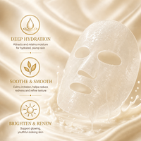 Masque en velours de lait lyophilisé activé par l'eau, hydratation intense, masque éclaircissant, acide hyaluronique, centella, nid d'oiseau, peptide de soja