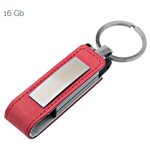 USB 2.0 pelle rossa 22x105mm Memory Stick 32GB contenitore regalo in plastica in metallo da incasso nuovo prodotto per applicazioni informatiche - Product Image 1